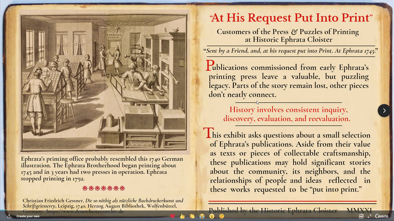 ‘At His Request Put Into Print:’ Customers of the Press & Puzzles of Printing at Ephrata Cloister
